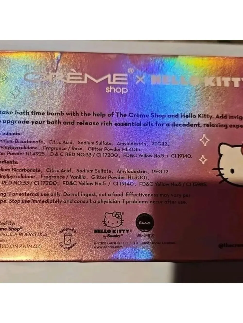 The Creme Shop x Hello Kitty 3D Bath Bombs Sweet Rose & Lovely Vanilla